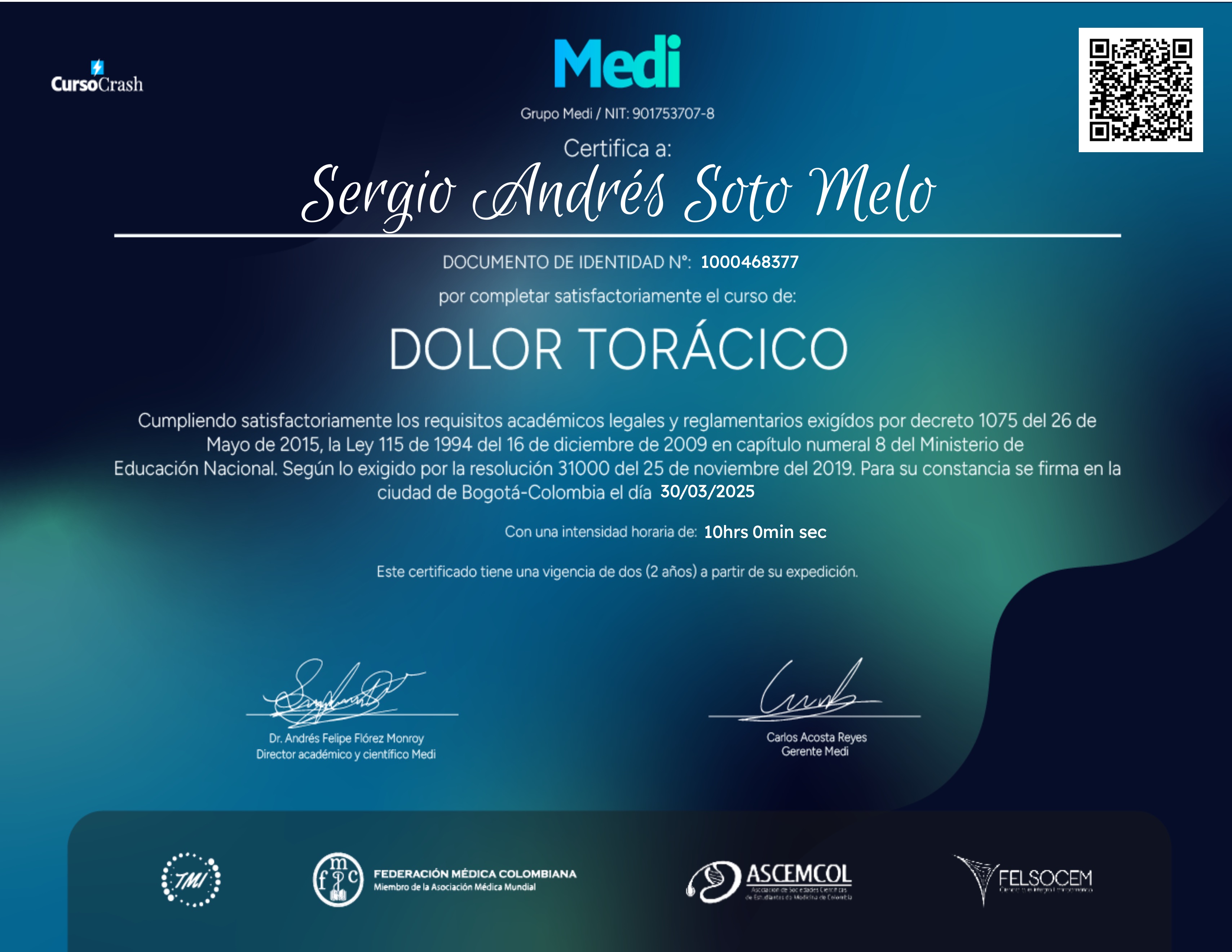 Curso crash: Dolor torácico